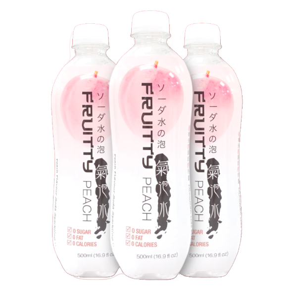 Fruitty Sparkling Water Peach 500ml - new